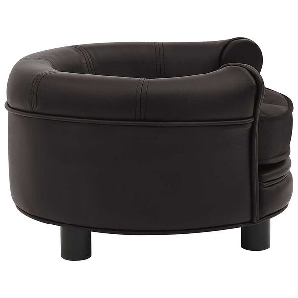 vidaXL koertediivan, pruun, 48 x 48 x 32 cm, plüüs ja kunstnahk