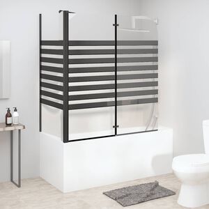 vidaXL triipudega vanni&uuml;mbris, 120 x 68 x 130 cm, karastatud klaas