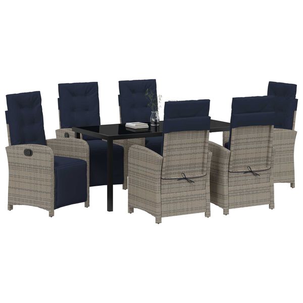 vidaXL Aia s&ouml;&ouml;gilaudade komplekt padjaga 7 pcs Hall pol&uuml;rotang