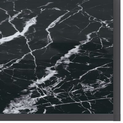 vidaXL konsoollaud, must, 220 x 35 x 75,5 cm, karastatud klaas
