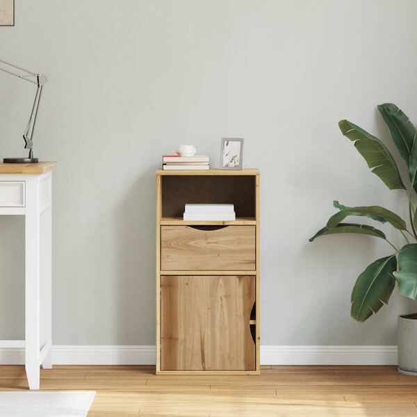 vidaXL külgkapp sahtliga "ODDA" 40x24x79 cm täispuidust mänd