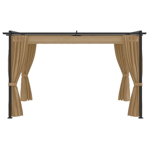 vidaXL varjualune 4 x 3 m, pruunikashall