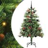 vidaXL Tehisj&otilde;ulupuu LED -ribatuledega Roheline 150 cm PVC ja metall
