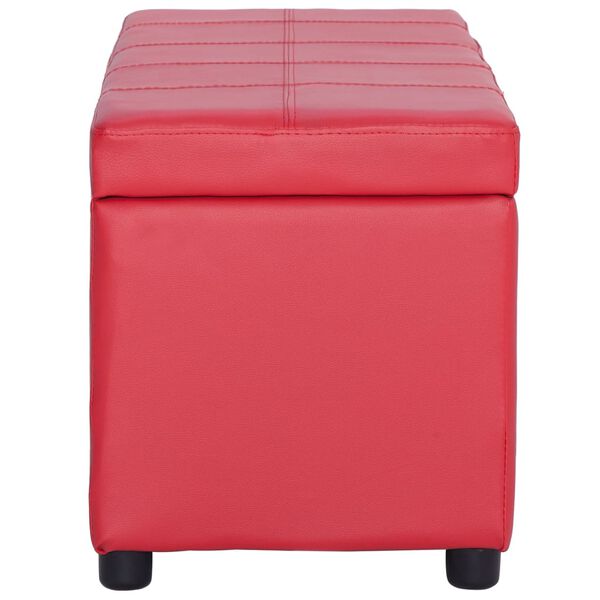 vidaXL panipaigaga pink 116 cm, punane, kunstnahk