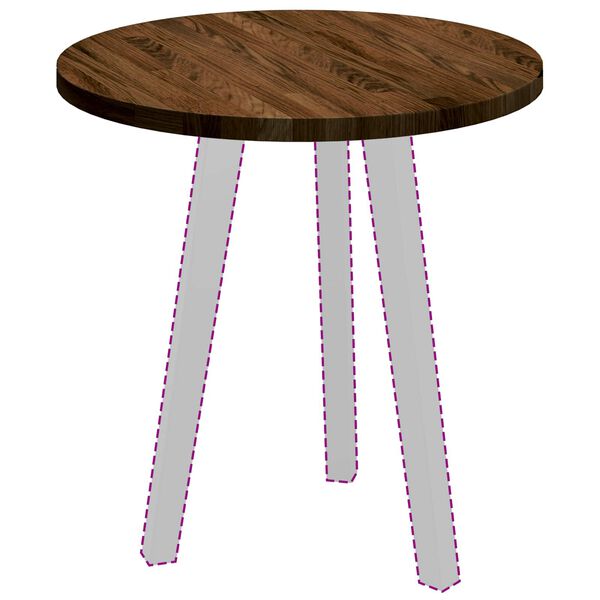 vidaXL Lauda peal Tume pruun &Oslash; 50 x 2,5 cm Tugev Tamme Puit