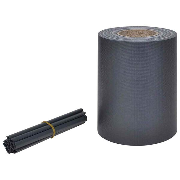 vidaXL aia privaatsuskate, PVC 70 x 0,19 m, tumehall