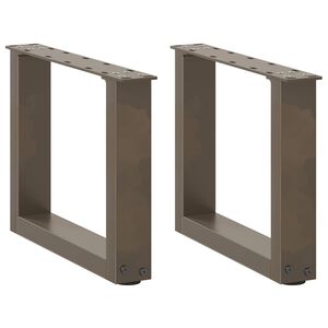 vidaXL kohvilaua jalad U-kujulised 2 tk, naturaalne teras, 30 x (30-31) cm, teras