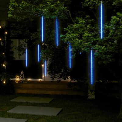 vidaXL meteoorvalgusti, 8 tk, 50 cm, sinine, 288 LEDi, tuppa/õue