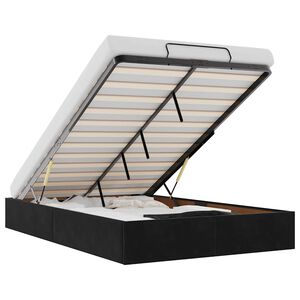 vidaXL Ottomani voodiraam ilma madratsita, must, 120x200 cm, samet