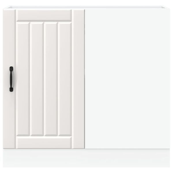 vidaXL K&ouml;&ouml;gi alumine kapp Lucca, valge, tehispuit