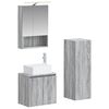 vidaXL Vannitoa m&ouml;&ouml;bleset 4 pcs Hall Sonoma Tehispuit ja klaas