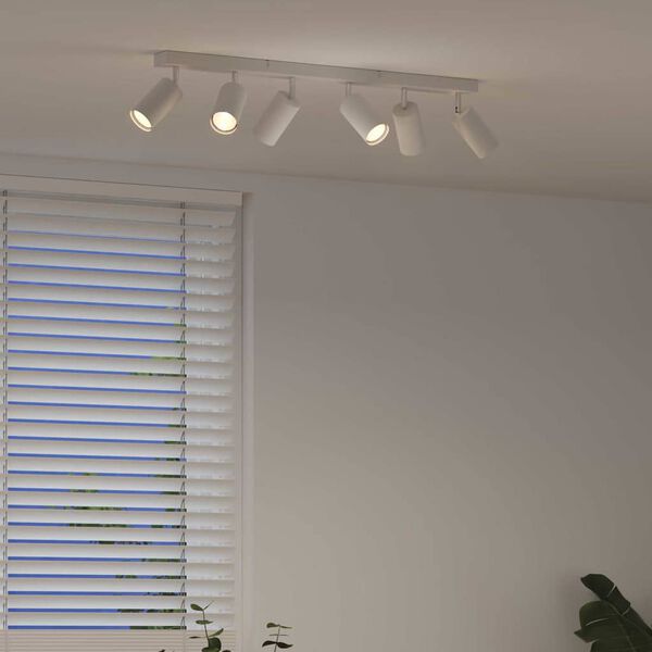 vidaXL Lae kohtvalgusti prožektoritega Valge 73 x 6 x 16 cm Metall