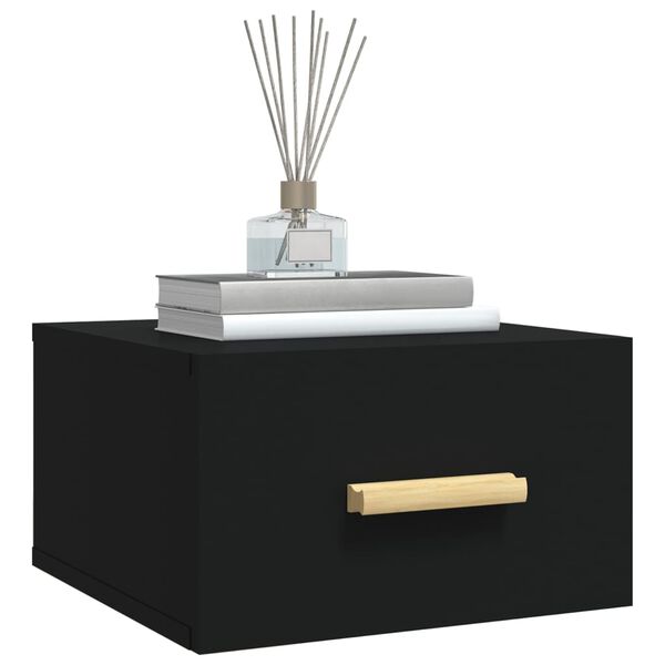 vidaXL seinale kinnitatavad &ouml;&ouml;kapid, must, 35 x 35 x 20 cm