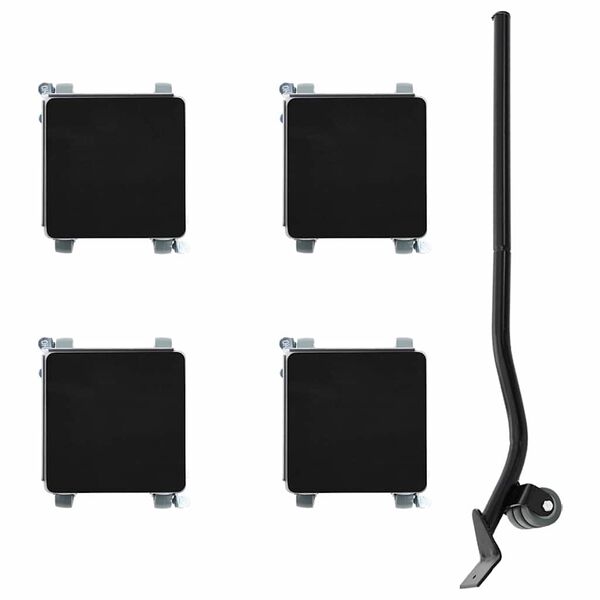 vidaXL m&ouml;&ouml;blirullikud 4 tk t&otilde;stukiga 13,5 x 13,5 x 6 cm teras 1300 kg