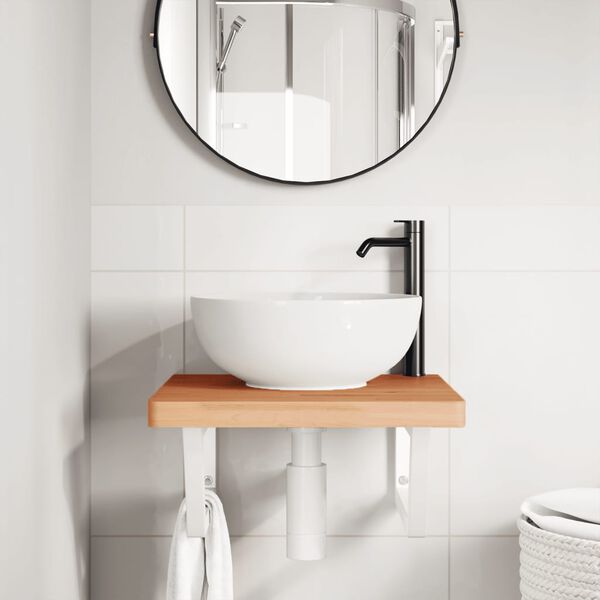 vidaXL seinale kinnitatav valamuriiul, teras ja p&ouml;&ouml;kpuit