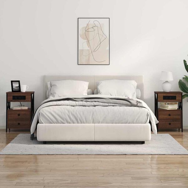 vidaXL &Ouml;&ouml;lambi kapp sahtliga Pruun tamme 40 x 31 x 60 cm Tehispuit