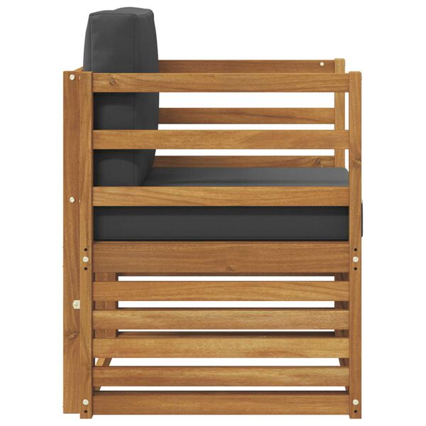 vidaXL V&auml;li diivanikomplekt Tugev akaatsiapuit ja pol&uuml;ester Neutraalne