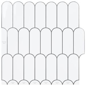 vidaXL Sulgedest plaat 50 tk Valge Hall 30 x 30 cm Pol&uuml;uretaan ja PET