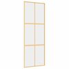 vidaXL liuguks, kuldne, 76x205 cm, l&auml;bipaistev ESG-klaas ja alumiinium