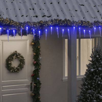 vidaXL jõulutuled jääpurikad 200 LEDiga, sinine, 20 m, akrüül PVC