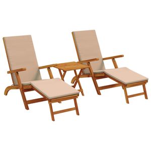 vidaXL L&ouml;&ouml;gikindel ja kokkuklapitav p&auml;ikesetool 3 pcs Pruunikashall