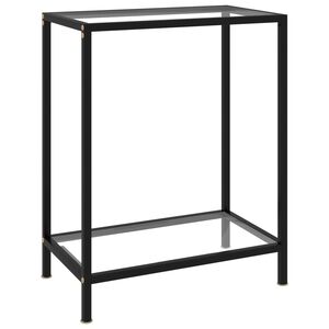 vidaXL konsoollaud, l&auml;bipaistev, 60 x 35 x 75 cm, karastatud klaas