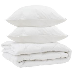 vidaXL K&otilde;igi hooajaliste sulepatja padjaga 3 pcs Valge Mikrofiiber