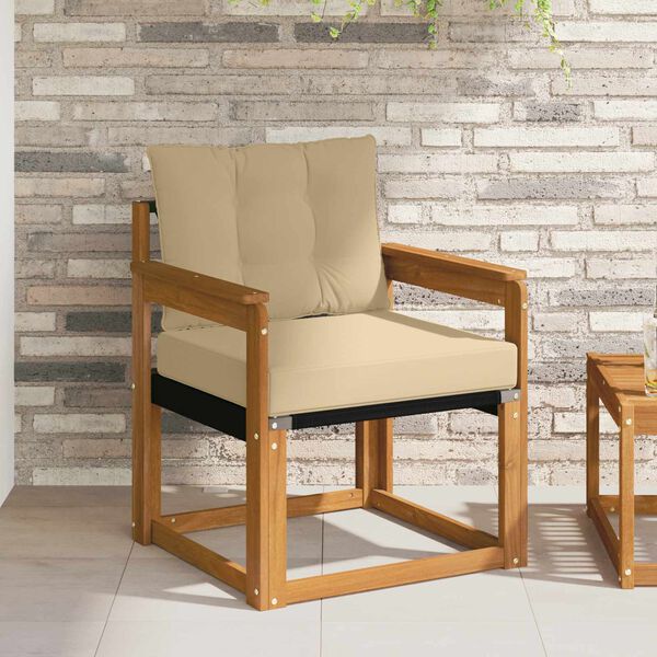 vidaXL &Otilde;uesohva Tugev acacia puit ja Textilene Neutraalne