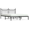 vidaXL metallist voodiraam peatsiga, must, 183x213 cm