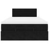 vidaXL ottomani voodi madratsiga, must, 120x200 cm, samet