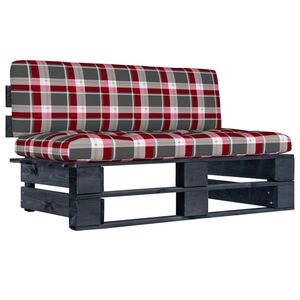 vidaXL kaubaalustest diivani keskmine osa, must immutatud m&auml;nd