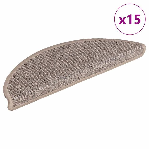 vidaXL trepimatid 15 tk 56 x 17 x 3 cm tumebeež poolringikujuline