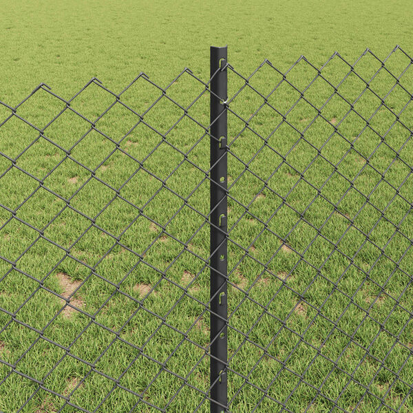 vidaXL Aed koos postiga Hall 1 x 25 m Terased ja PVC