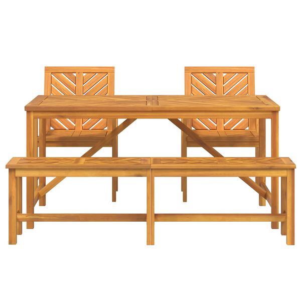 vidaXL Aia söögilaudade komplekt 4 pcs Pruun tugev akaatsiapuit