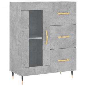 vidaXL puhvetkapp, betoonhall, 69,5 x 34 x 90 cm, tehispuit