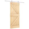vidaXL Libisev uks Looduslik ja Valge 80 x 210 cm Toekas m&auml;nnipuit