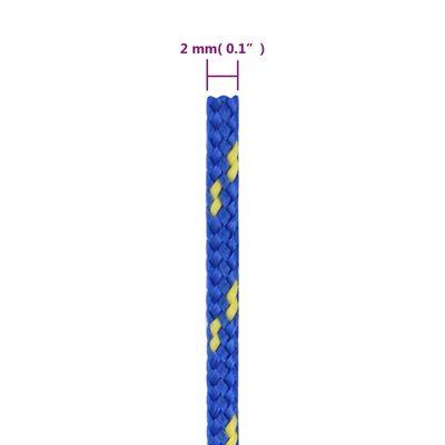 vidaXL paadiköis, sinine, 2 mm, 25 m, polüpropüleen
