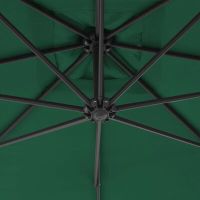 vidaXL konsooldisainiga päikesevari, teraspost, 300 cm, roheline