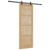 vidaXL Libisev uks Naturaalne ja must 83 x 232 cm Toekas m&auml;nnipuit
