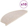 vidaXL trepimatid 10 tk 65 x 24 x 4 cm hallikaspruunid poolringikujulised suured