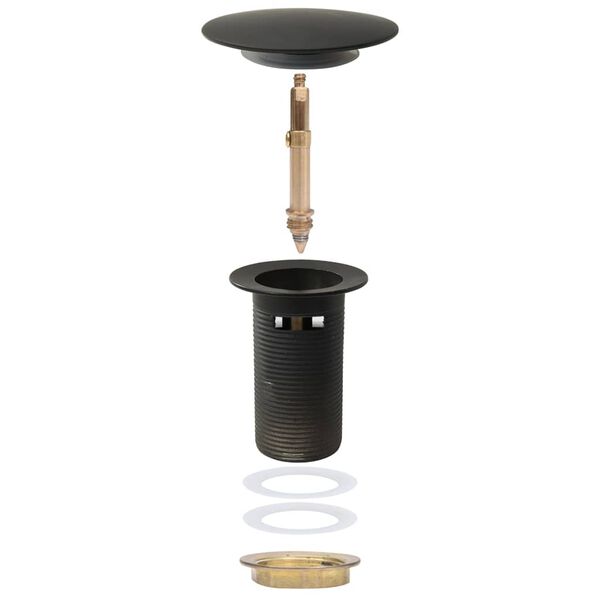 vidaXL lükatav äravool ülevoolufunktsiooniga kuldne 6,4x6,4x9,1 cm