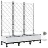vidaXL Aiakonteiner Kastmise ja Ratastega 3 tk Valge 120 x 40 x 132 cm