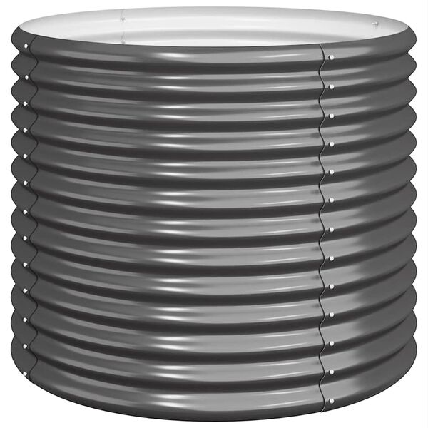 vidaXL aia taimekast, galvaniseeritud teras, 80x80x68 cm, antratsiit