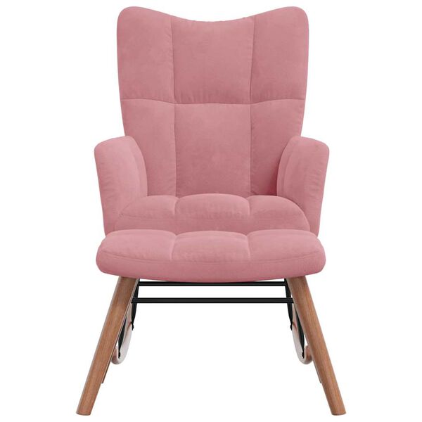 vidaXL kiiktool jalapingiga, roosa, samet