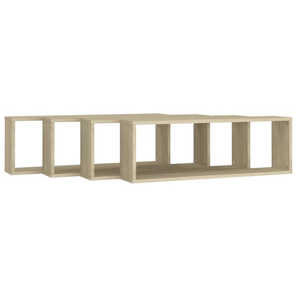 vidaXL kuubikukujulised seinariiulid 4 tk Sonoma 80x15x26,5 cm