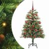 vidaXL Tehisj&otilde;ulupuu LED -ribatuledega Roheline 150 cm PVC ja metall