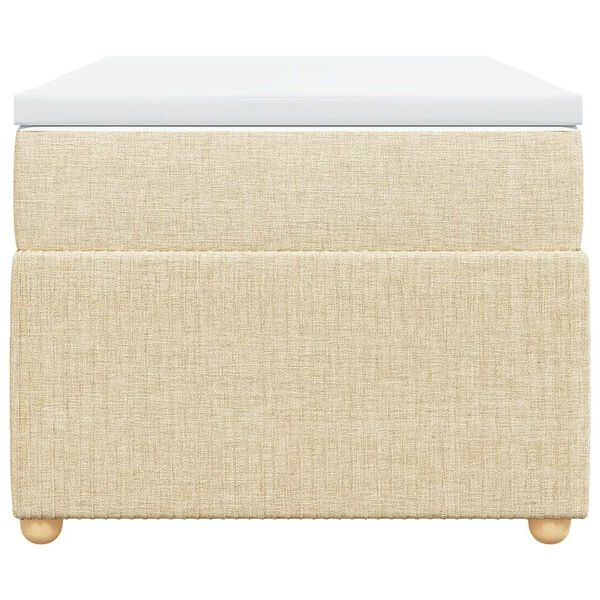 vidaXL kontinentaalvoodi madratsiga, kreemjas, 90x190 cm, kangas