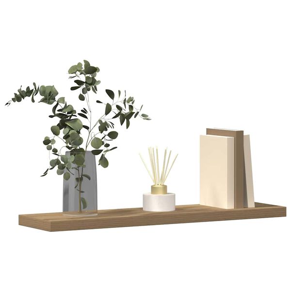 vidaXL seinariiulid 4 tk, käsitöötamm, 40x10x1,5 cm, tehispuit