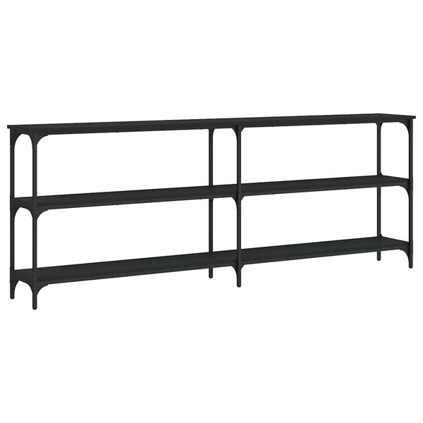 vidaXL konsoollaud, must, 200x29x75 cm, tehispuit