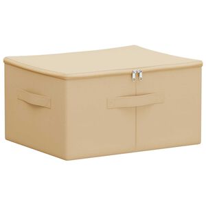 vidaXL Salvestuskarp Kreemjas 43 x 34 x 23 cm Mittekootud kangas